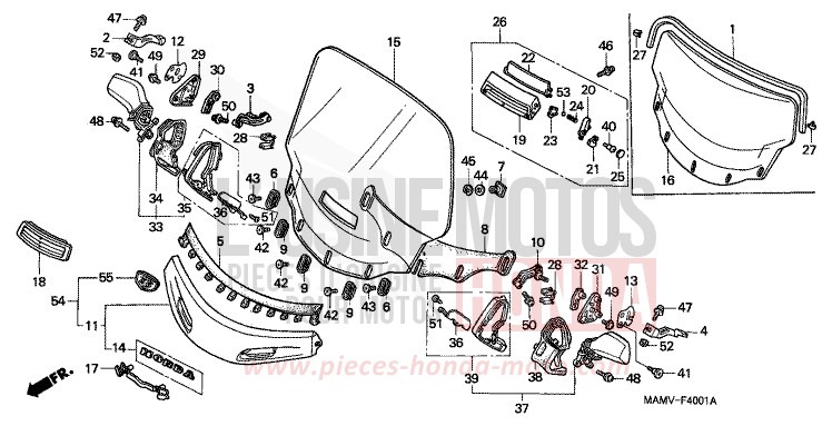 WIND SCREEN (GL1500SE) von Gold Wing PEARL CHAPARRAL BEIGE (YR191U) von 1998